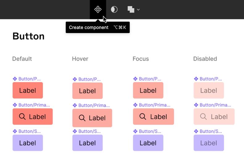 Creating a component in Figma