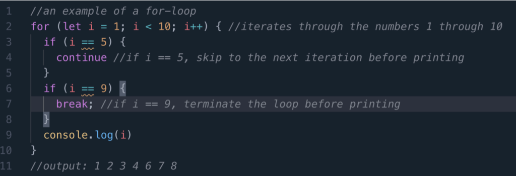 An IDE showing examples of in-line and anonymous functions. The code reads, \\an example of an in-line function. \newline const add_six = function plus(number) { return number + 6 } \newline \\the name of the in-line function is plus \newline var y = add_six(5) \\gets 11 \newline \\an anonymous function \newline const add_five = function(number) { return number + 5 } \newline \\We signal the anonymous function using the keyword ‘function \newline var x = add_five(5) \\gets 10