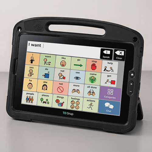 Generic AAC device. Image generated by Dall-E