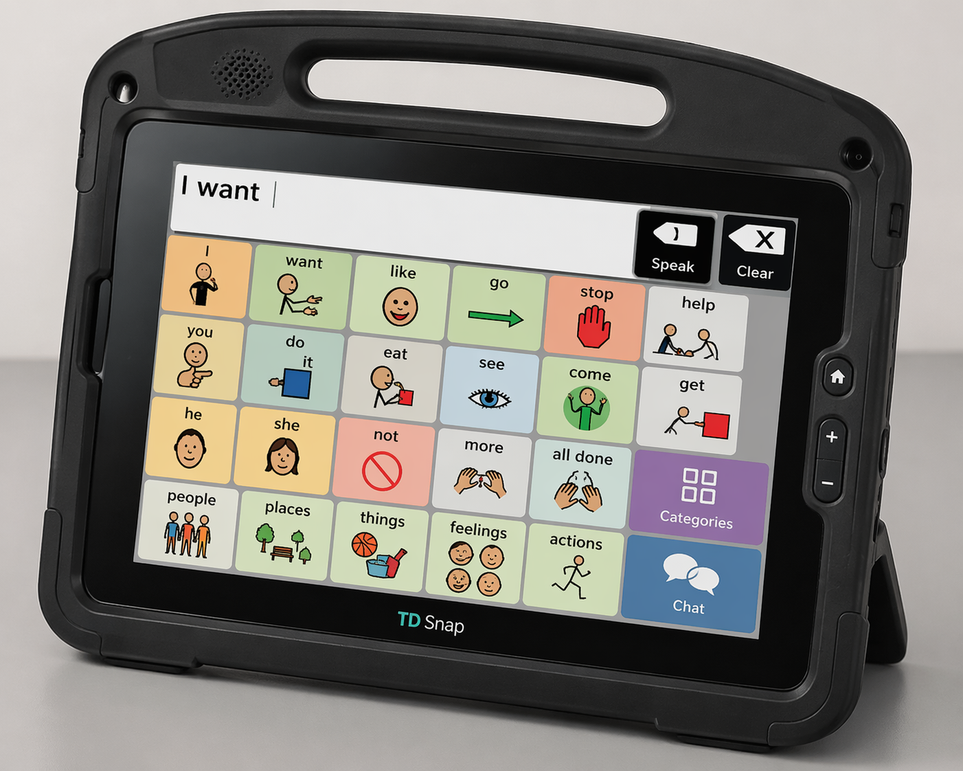 Generic AAC device. Image generated by Dall-E